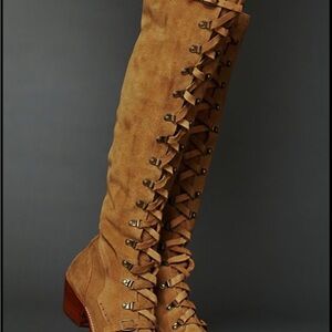 Jeffrey Campbell for Free People Johnny Knee Lace-Up Boots